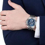 Maurice Lacroix Aikon Chronograph Blue Dial Silver Steel Strap Watch for Men - AI1018-SS002-430-1