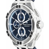 Maurice Lacroix Aikon Chronograph Blue Dial Blue Leather Strap Watch for Men - AI1018-SS001-430-1