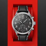 Tissot Chrono XL Vintage Quartz Black Dial Black Leather Strap Watch For Men - T116.617.16.062.00