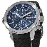 IWC Aquatimer Automatic Chronograph 44mm Blue Dial Black Rubber Strap Watch for Men - IW376805