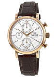 IWC Portofino Chronograph 42mm White Dial Brown Leather Strap Watch for Men - IW391025