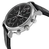 IWC Portofino Chronograph Black Dial Black Leather Strap Watch for Men - IW391008