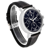 IWC Portofino Chronograph Black Dial Black Leather Strap Watch for Men - IW391008