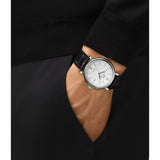 IWC Portofino Automatic White Dial Black Leather Strap Watch for Men - IW356501