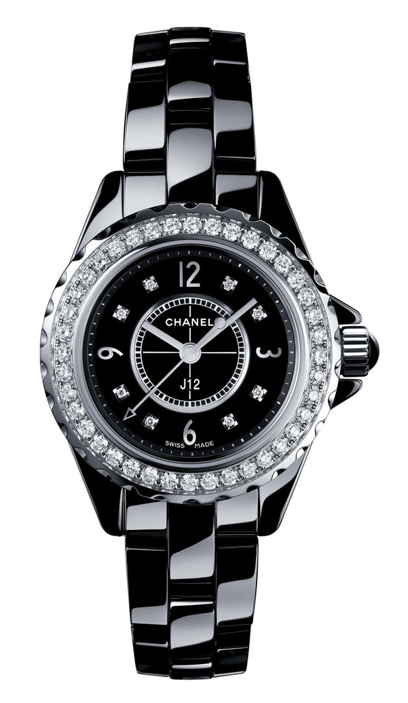 CHANEL CERMAIC J12 WITH DIAMOND DIAL