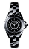 Chanel J12 Diamonds Black Dial Black Steel Strap Watch for Women - J12 H2569