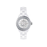 Chanel J12 Diamonds Quartz White Dial White Steel Strap Watch for Women - J12 H2572