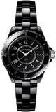 Chanel J12 Quartz Black Dial Black Steel Strap Watch for Women - J12 H5695