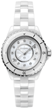 Chanel J12 Diamonds Mother of Pearl White Dial White Steel Strap Watch for Women - J12 H5704