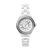 Chanel J12 Diamonds Quartz White Dial White Steel Strap Watch for Women - J12 H2572