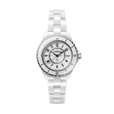 Chanel J12 Quartz White Dial White Steel Strap Watch for Women - J12 H5698