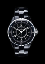 Chanel J12 Quartz Ceramic Black Dial Black Steel Strap Watch for Women - J12 H0682