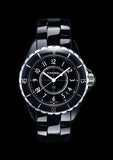 Chanel J12 Quartz Ceramic Black Dial Black Steel Strap Watch for Women - J12 H0682