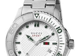 Gucci G Timeless Silver Dial Silver Steel Strap Watch For Men - YA126232