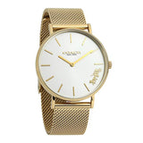 Coach Perry White Dial Gold Mesh Bracelet Watch for Women - 14503125