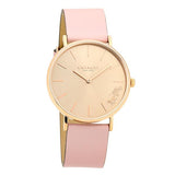 Coach Perry Rose Gold Dial Pink Leather Strap Watch for Women - 14503332-C