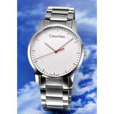 Calvin Klein City Quartz White Dial Silver Steel Strap Watch for Men - K2G2G1Z6