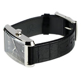 Calvin Klein Window Black Dial Black Leather Strap Watch for Men - K2M21107