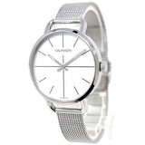 Calvin Klein Even White Dial Silver Mesh Bracelet Watch for Women - K7B23126