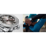 Oris Aquis Date Relief Grey Dial Silver Steel Strap Watch for Men - 0173377304153-0782405PEB