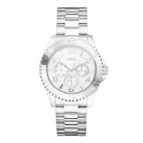 Guess BFF Multifunction Silver Dial Silver Steel Strap Watch for Women - W0231L1