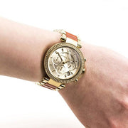 Michael Kors Parker Gold Dial Two Tone Steel Strap Watch for Women - MK6139