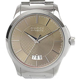 Gucci G Timeless Automatic Brown Dial Silver Steel Strap Watch For Women - YA126431A