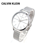 Calvin Klein Even White Dial Silver Mesh Bracelet Watch for Women - K7B23126