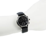 Calvin Klein Skirt Chronograph Black Dial Black Leather Strap Watch for Men - K2U291C1