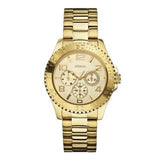 Guess BFF Multifunction Gold Dial Gold Steel Strap Watch for Men - W0231L2