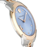 Versace Audrey Quartz Blue Dial Two Tone Steel Strap Watch for Women - VELR00619