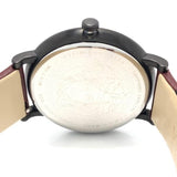 Versace V-Circle Manifesto Black Dial Maroon Leather Strap Watch for Men - VBQ040017