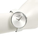 Calvin Klein Full Moon White Dial White Leather Strap Watch for Women - K8Y231L6