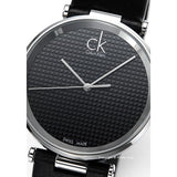 Calvin Klein Sight Black Dial Black Leather Strap Watch for Men - K1S21102