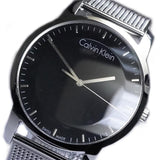 Calvin Klein City Chronograph Black Dial Silver Mesh Bracelet Watch for Men - K2G2G121