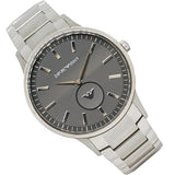 Emporio Armani Renato Quartz Black Dial Silver Steel Strap  Watch For Men - AR11118