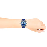 Versace V-Ray Chronograph Quartz Blue Dial Blue Leather Strap Watch for Men - VE2I00721