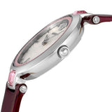 Versace Olympo Crystal Gleam White Dial Purple Leather Strap Watch for Women - VAN010016