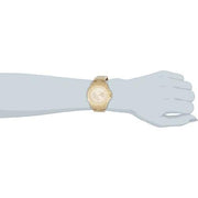 Guess Mini Phantom Diamonds Gold Dial Gold Steel Strap Watch for Women - W0235L5