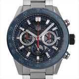 Tag Heuer Carrera Chronograph Blue Dial Silver Steel Strap Watch for Men - CBG2A11.BA0654