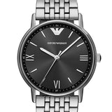 Emporio Armani Kappa Quartz Grey Dial Silver Mesh Bracelet Watch For Men - AR11068