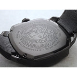 Versace Dylos Chronograph Black Dial Black Rubber Strap Watch for Men - VQC020015