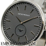 Emporio Armani Renato Quartz Black Dial Silver Steel Strap  Watch For Men - AR11118