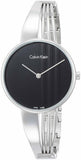 Calvin Klein Drift Black Dial Silver Steel Strap Watch for Women - K6S2N111