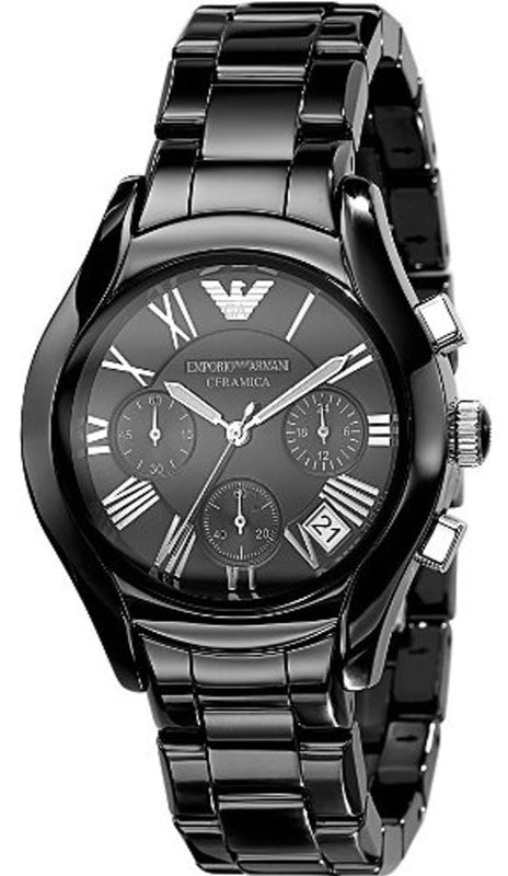 Emporio armani women's black ceramic watch hotsell