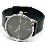 Calvin Klein Accent Black Dial Black Leather Strap Watch for Men - K2Y2X1C3