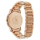 Calvin Klein City White Dial Rose Gold Steel Strap Watch for Men - K2G21646