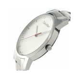 Calvin Klein City Quartz White Dial Silver Steel Strap Watch for Men - K2G2G1Z6