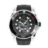 Gucci Dive Quartz Kingsnake Black Dial Black Rubber Strap Watch For Men - YA136217