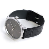 Calvin Klein Accent Black Dial Black Leather Strap Watch for Men - K2Y2X1C3